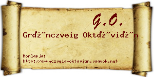 Grünczveig Oktávián névjegykártya